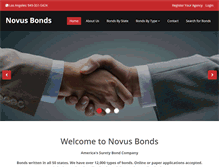 Tablet Screenshot of novusbonds.com